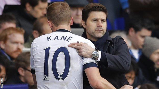 Mauricio Pochettino and Harry Kane