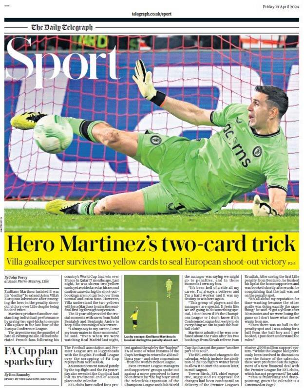 Friday s back pages bbc sport