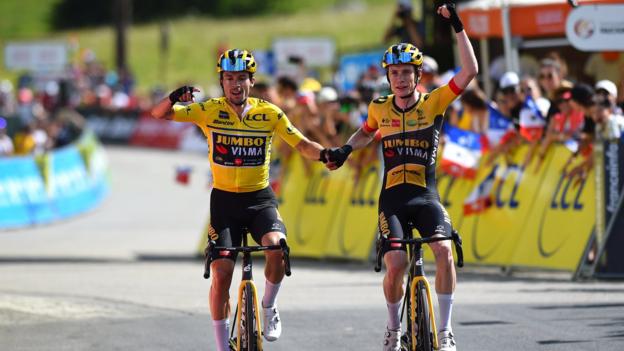 Primoz Roglic and Jonas Vingegaard