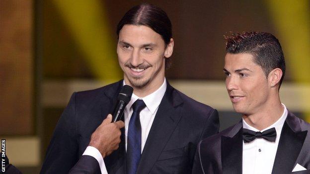 Zlatan Ibrahimovic and Cristiano Ronaldo