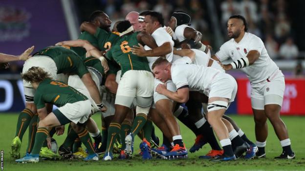 South Africa dominate England's scrum at the Rugby World Cup 2019