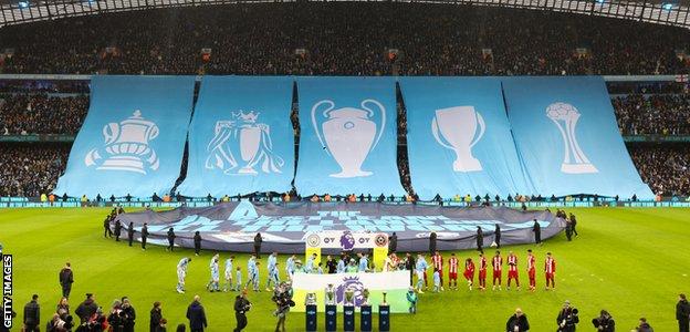 Picture of Man City's five trophies