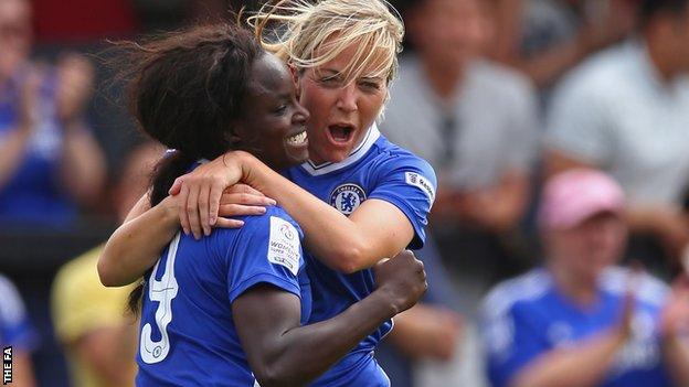 Eniola Aluko (left) and Gemma Davison