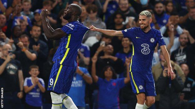 Lukaku's header was his first ever goal for Chelsea in the Champions League