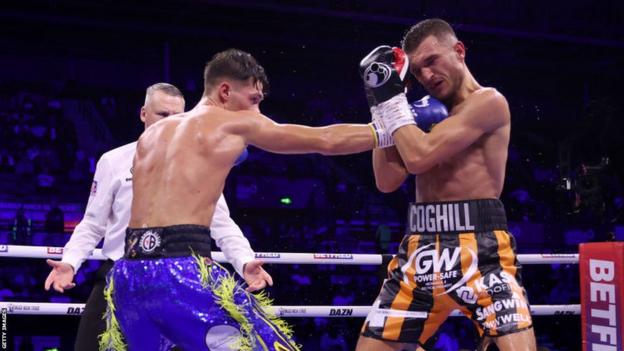 Hopey Price lands a jab against Connor Coghill