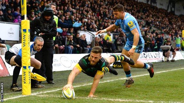 George North: Wales wing scores and plays full game in Saints win - BBC  Sport