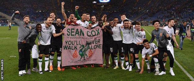Liverpool support Sean Cox