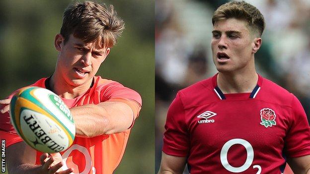 England's Guy Porter and Tommy Freeman