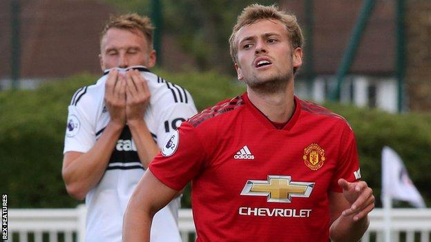 James Wilson in action for Manchester United