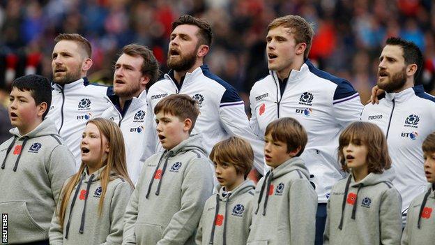 Scotland's players prepare