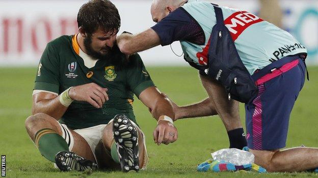 Lood de Jager injured in World Cup final