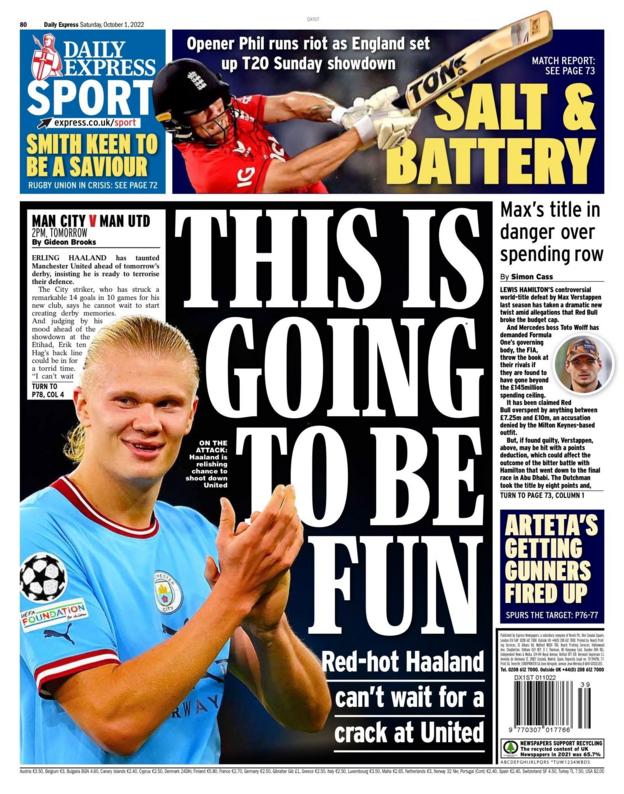 Saturday's back pages - BBC Sport