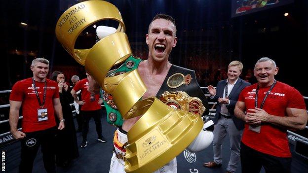 Callum Smith takes home the Muhammad Ali Trophy for claiming the World Boxing Super Series