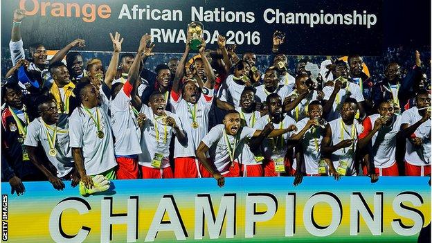 DR Congo winning the 2016 African Nations Championship