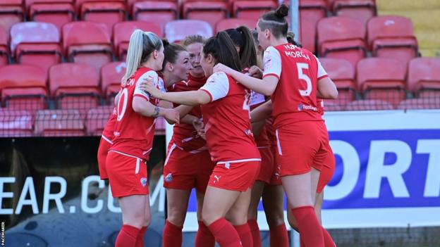 Marissa Callaghan celebrates her goal