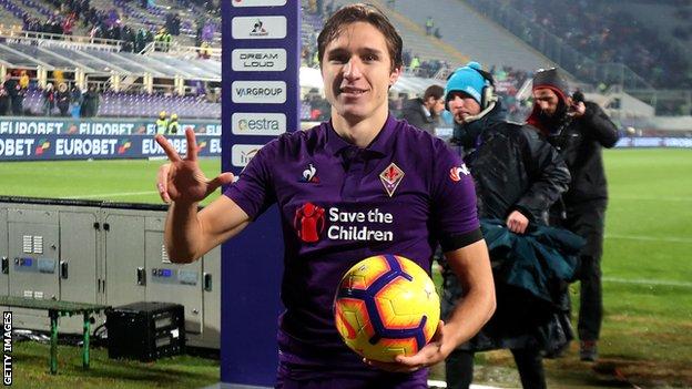 Fiorentina 7 1 Roma Federico Chiesa Scores A Hat Trick As The Viola Reach The Coppa Italia Semi Finals c Sport