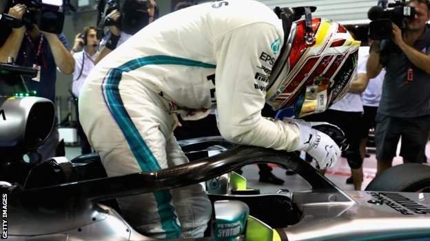 Lewis Hamilton secured pole position at the Singapore GP in 2018