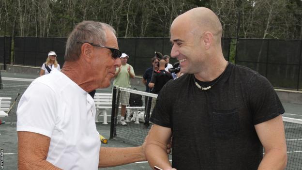 Nick Bollettieri and Andre Agassi