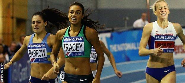 Tracey beat Sharp to victory in the British Indoor Championships