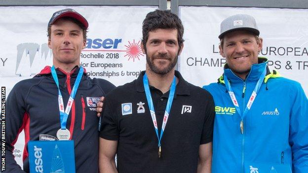 Michael Beckett wins silver at Laser European Championships - BBC Sport