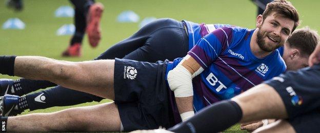 Ryan Wilson is back training with Scotland after illness