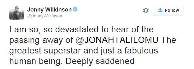 Jonny Wilkinson tweet