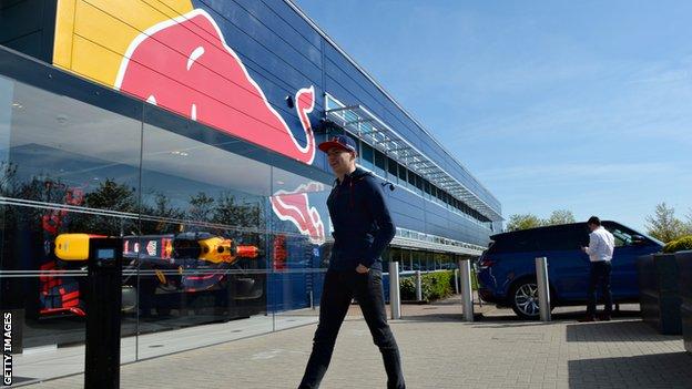 Max Verstappen at the Red Bull factory