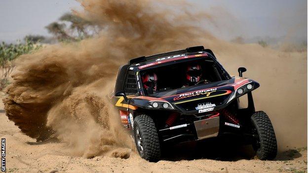 Kris Meeke in action at the Dakar Rally