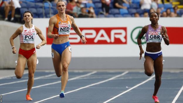 Great Britain captain Bianca Williams competes in the 200m at the European Athletics Team Championships