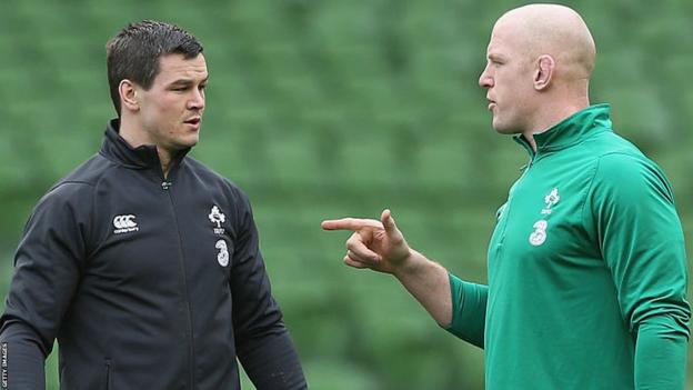 Johnny Sexton and Paul O'Connell formerly played together for Ireland