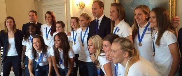 The Duke of Cambridge had "closely followed" the team's fortunes in Canada