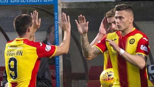 Partick Thistle's Kris Doolan is replaced with Miles Storey