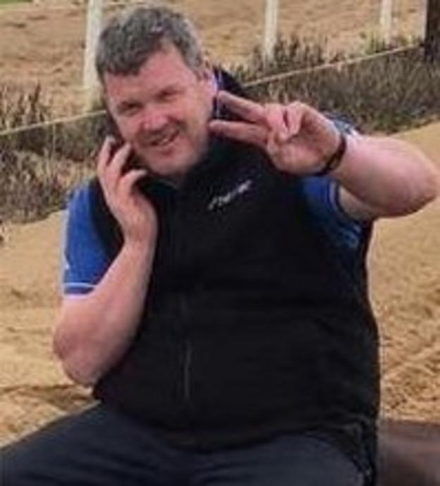 An edited version of an image of Gordon Elliott released by the Irish Horseracing Regulatory Board