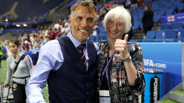 Phil Neville and Sue Campbell