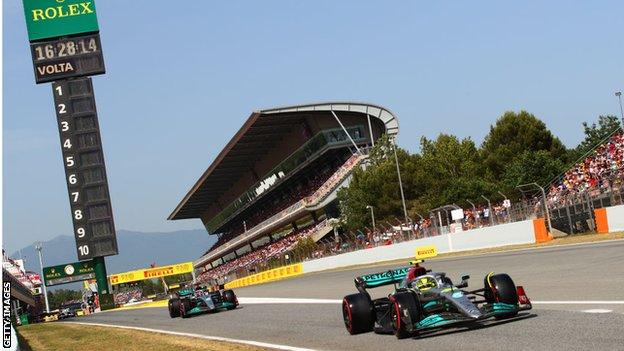 Lewis Hamilton and George Russell