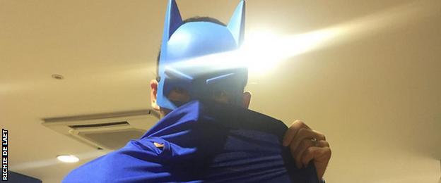 Christian Fuchs dressed as Batman