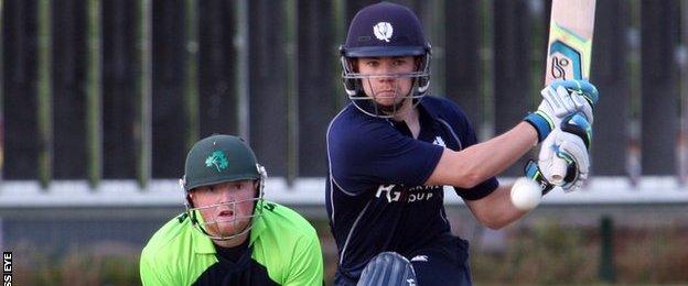 Scotland recovered from the early dismissal of opening batsman Matty Cross