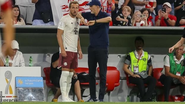 Harry Kane and Bayern Munich manager Thomas Tuchel