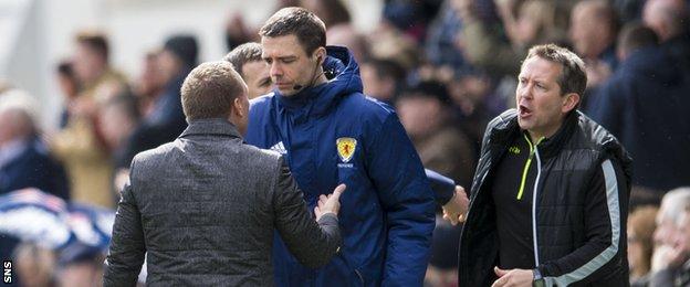 Brendan Rodgers confronts Kevin Clancy