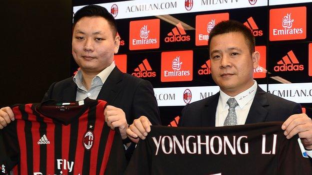 Li Yonghong's Rossoneri Sport Group paid £628m to buy AC Milan in April 2017