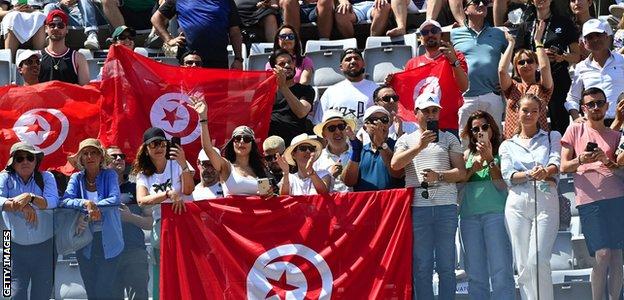 Tunisian fans at the Italian Open in May