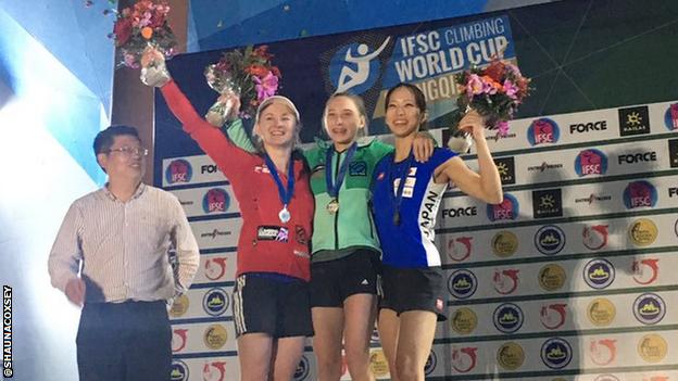 Shauna Coxsey: Bouldering World Cup silver for Britain's ...