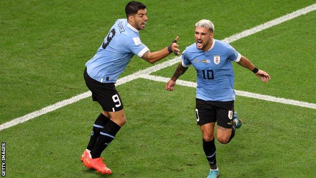 Uruguay celebrate