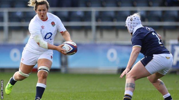 England's Marlie Packer playing against Scotland