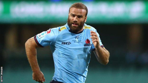 Jamie Roberts had a stint at Waratahs after moving to Sydney with partner Nicole with whom he has two children Tom and Elodie