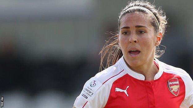 Fara Williams in action for Arsenal Ladies