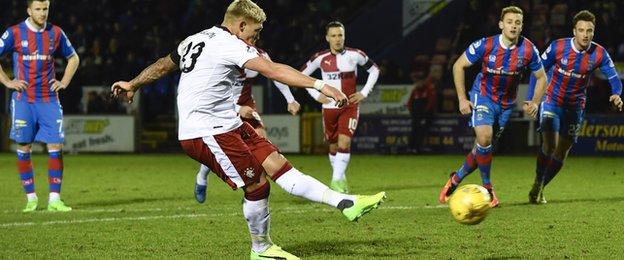 Martyn Waghorn hauled Rangers level from the penalty spot but Inverness ran out winners