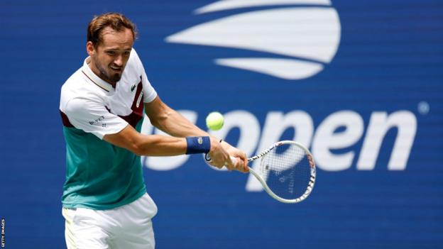 Daniil Medvedev in action at the US Open