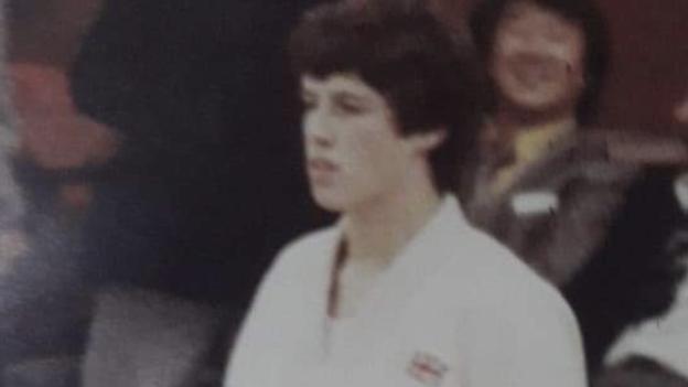Avril competing in the first Women's World Judo Championships in 1980