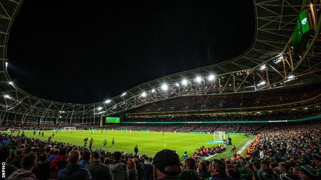 A view of the Aviva Stadium in Dublin